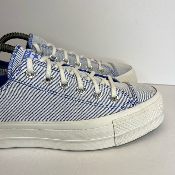 Women's Converse Chuck Taylor All Star Lift Ox Low Rainbow-Ozone Blu 564993C 8 - Picture 10 of 16